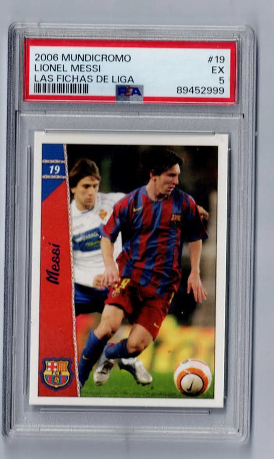 2006-07 Mundicromo Las Fichas de la Liga 2007 Lionel Messi #19 PSA 5