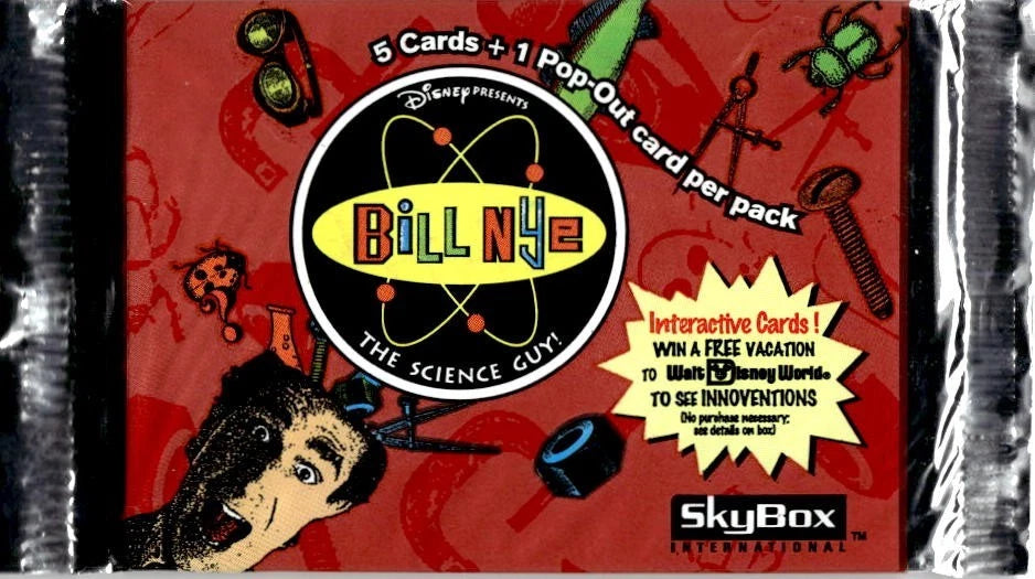 Bill Nye The Science Guy SkyBox Disney 10 Packs Trading Card Unopened Pack
