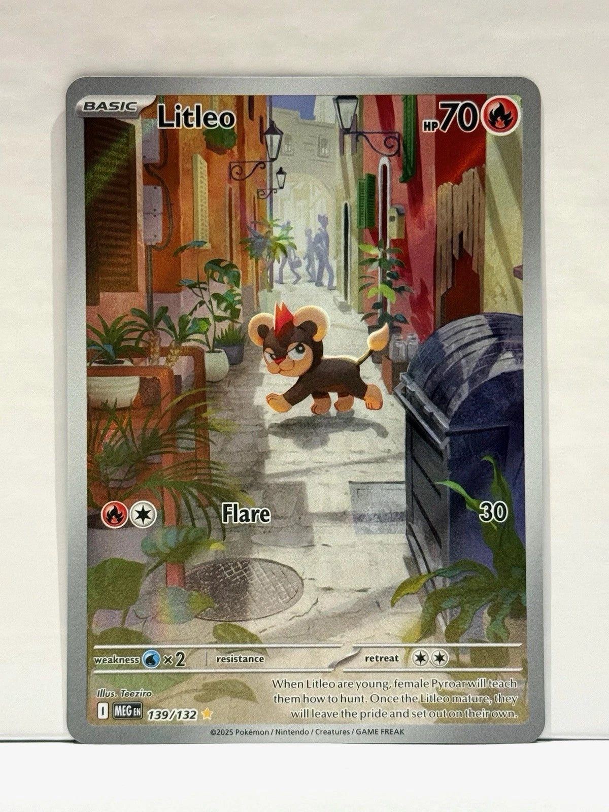 Litleo 139/132 Illustration Rare Mega Evolution Pokemon Card TCG NM