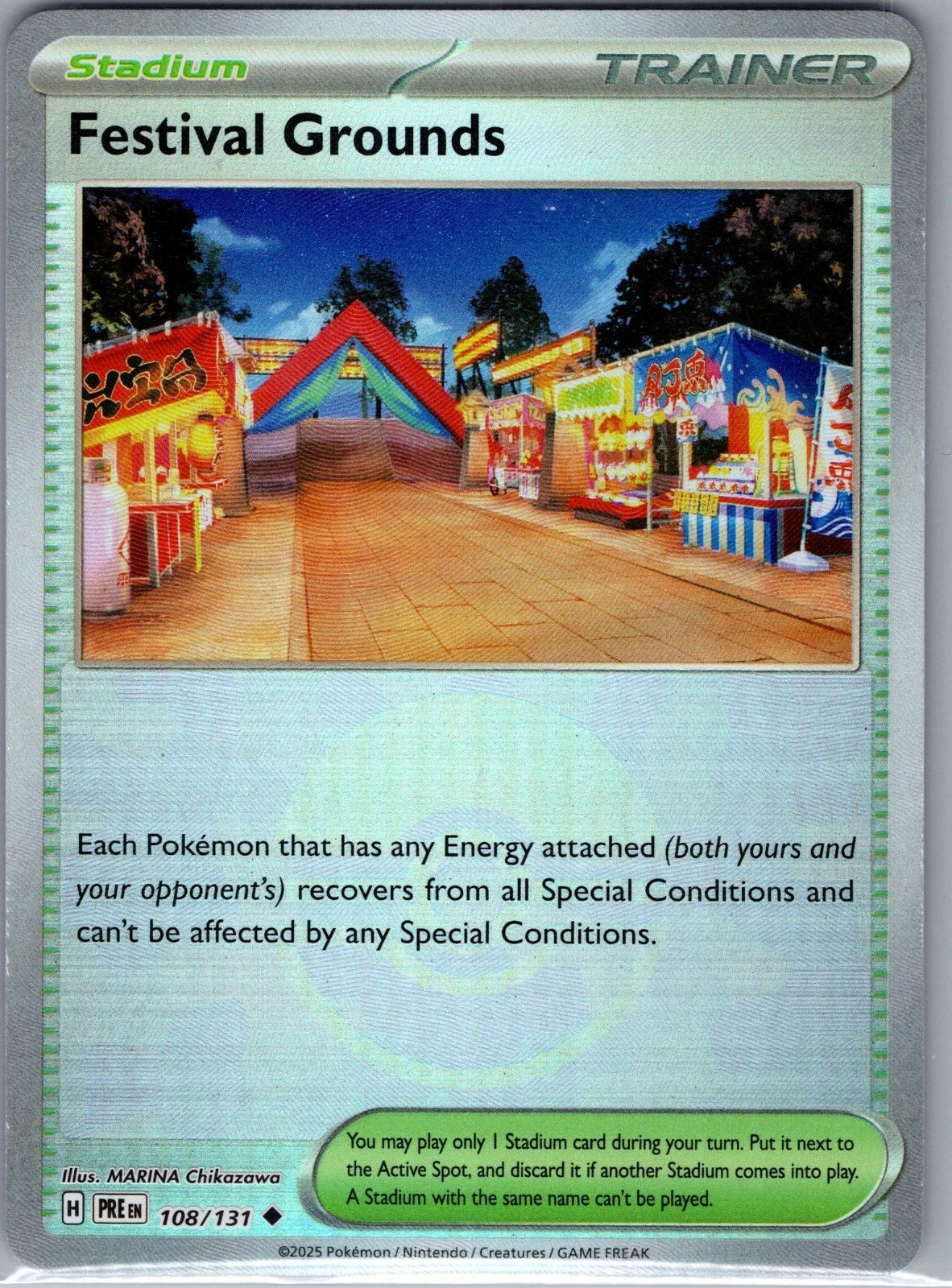 Festival Grounds - 108/131 - Pokeball Holo - Prismatic Evolutions - NM/M
