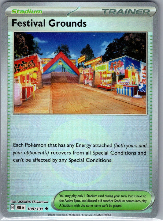 Festival Grounds - 108/131 - Pokeball Holo - Prismatic Evolutions - NM/M
