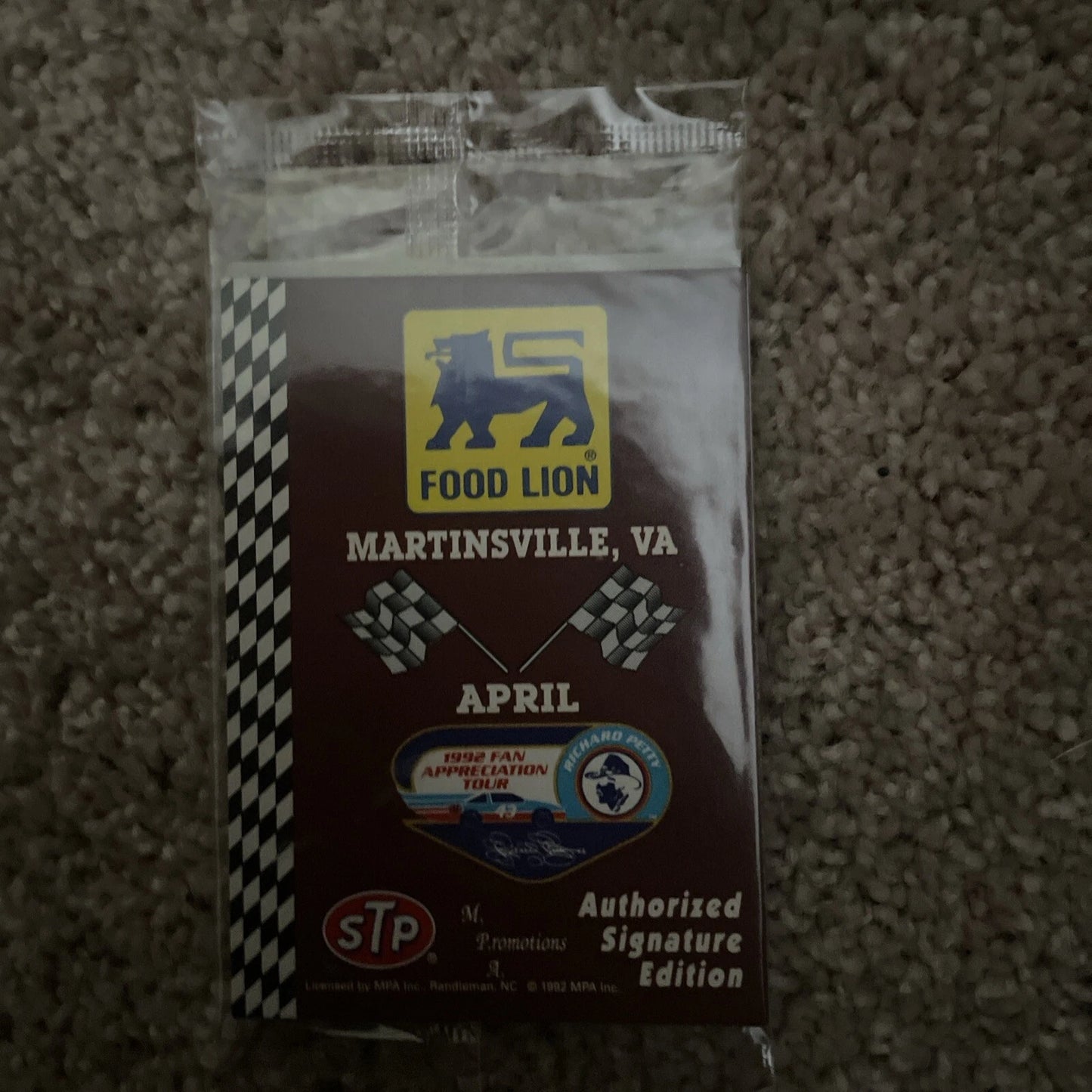 1992 food lion nascar cards unopened pack martinsville va