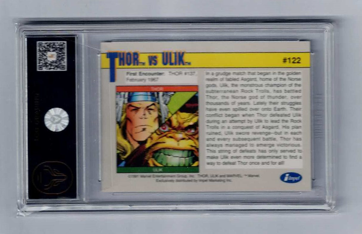 1991 Marvel Universe #122 THOR VS ULIK TCG 9 MINT