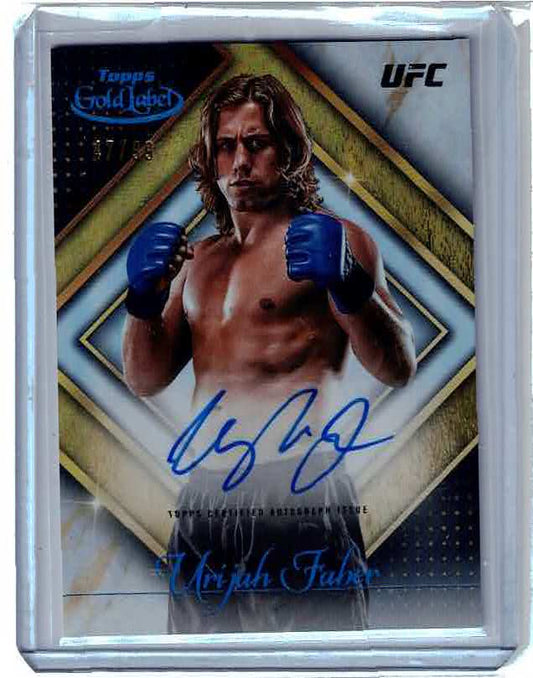 Urijah Faber Blue 47/99 Golden Greats Auto 2024 Topps Gold Label UFC #GGA-UFA