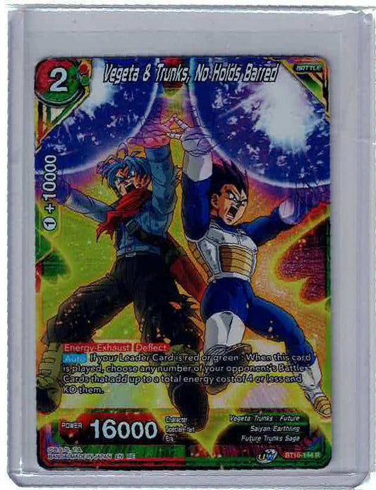 Vegeta & Trunks, No Holds Barred BT10-144 R Foil Dragon Ball Super TCG Card NM
