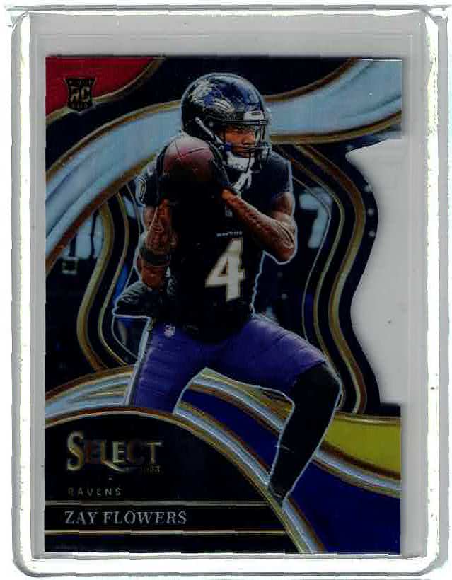 2023 Select Zay Flowers RC Tie Dye Prizm Rookie Premier #201 Ravens